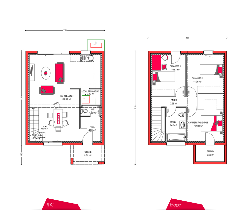 Plan Maison Etage 90 M2 Ventana Blog